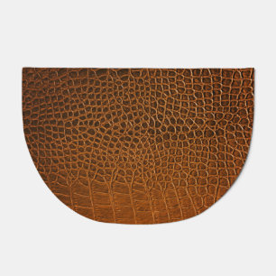 Elegant brown crocodile leather texture. doormat