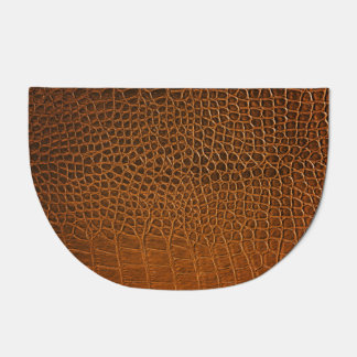 Elegant brown crocodile leather texture. doormat