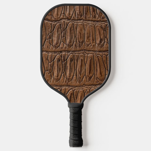 Elegant Brown Crocodile  Pickleball Paddle (Front)