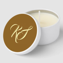 Elegant brown custom initials minimalist monogram