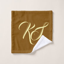 Elegant brown custom initials minimalist monogram
