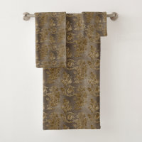 Elegant Brown Damask Pretty Bathroom