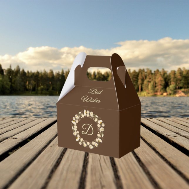 Elegant brown Favor box floral wreath  (Creator Uploaded)