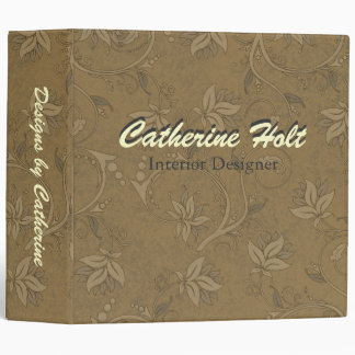 Elegant Brown Fleur Binder