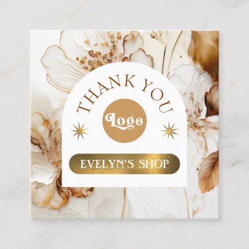 Elegant brown flowers discount card