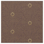 Elegant Brown Geometric Tile Pattern Fabric
