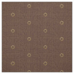 Elegant Brown Geometric Tile Pattern Fabric