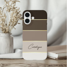 Elegant brown gold Personalized Color Stripes