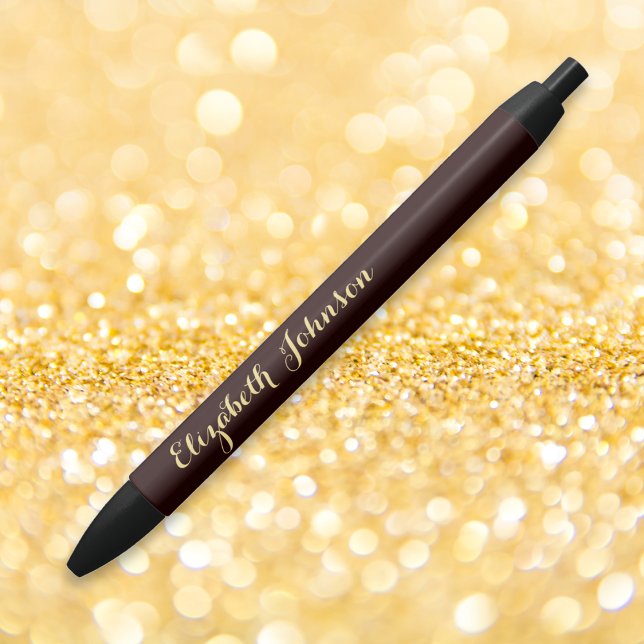 Elegant Brown Gold Stylish Name Office Business Pen (Elegant Brown Gold Stylish Name Office Business Pen)