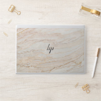 Elegant Brown Gold Texture Marble HP Laptop Skin