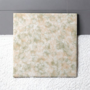 Elegant Brown Green Watercolor Marble Modern  Ceramic Tile