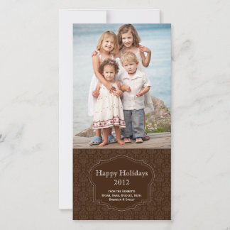Elegant Brown Holiday Photo card