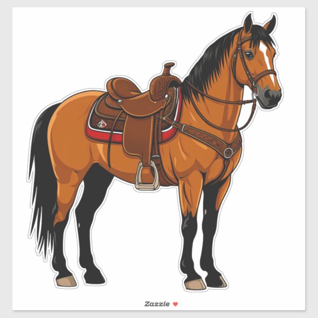 🐴 Elegant Brown Horse Equestrian Decor ✨ Sticker (Sheet)