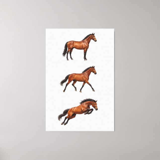 Elegant Brown Horse Wall Art Poster (Front)