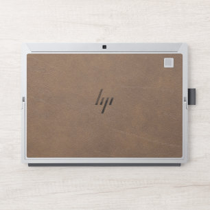  Elegant Brown leather HP Laptop Skin