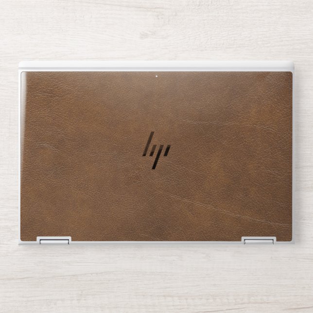  Elegant Brown leather HP Laptop Skin (Front)