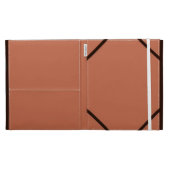 Elegant Brown Leather Look Embossed Flowers iPad Case (Inside)