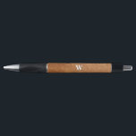 Elegant Brown Leather Texture Monogrammed Name Pen<br><div class="desc">Elegant Classic and modern Leather Textured pen with custom Initials and names. You can make a perfect gift for Men in your life | Dads,  Groomsmen,  Corporate gifts for bosses,  employees,  clients,  granddads,  grandpa or even best friends.</div>