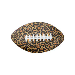Elegant Brown Leopard Spots Wild Animal Glam Football