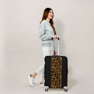 Elegant Brown Leopard Spots Wild Animal Glam Luggage