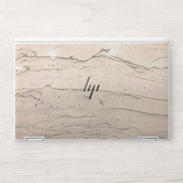 Elegant brown marble HP laptop skin (Front)