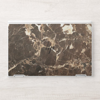 Elegant brown marble HP laptop skin