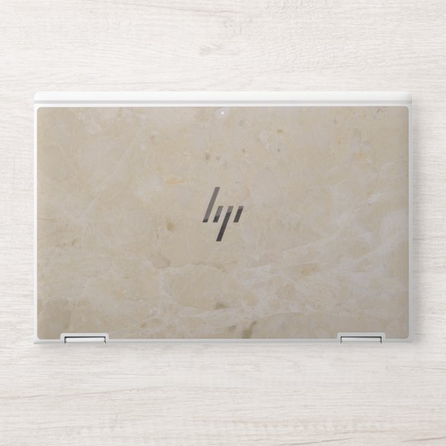 Elegant brown marble HP laptop skin (Front)