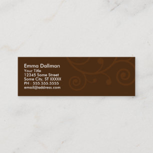 Elegant Brown Mini Business Card