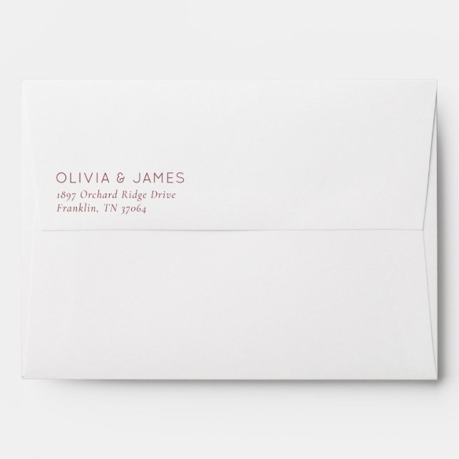 Elegant Brown Minimalist Typographic Envelope (Back (Top Flap))