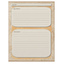 Elegant brown orange fade recipe page