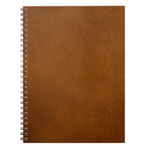 Elegant Brown Orange Leather Retro Background Notebook