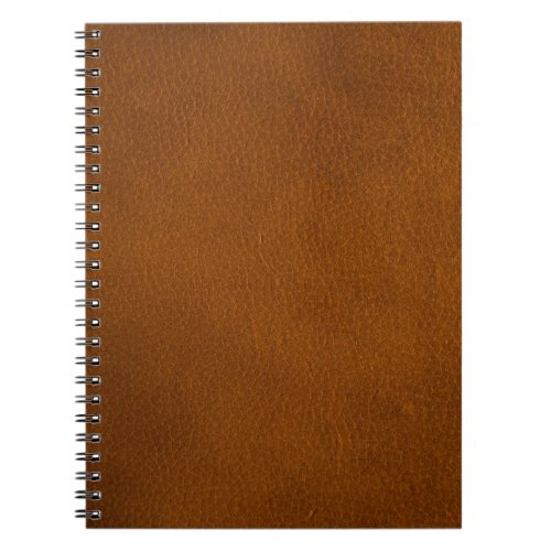 Elegant Brown Orange Leather Retro Background Notebook