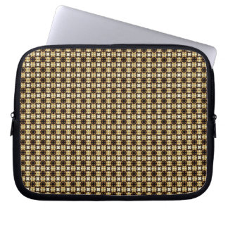 Elegant brown pattern laptop sleeve