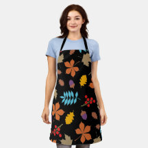 Elegant Brown Red Autumn Leaves Pattern |