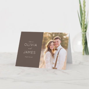 Elegant Brown Romantic Photography Thank You Card