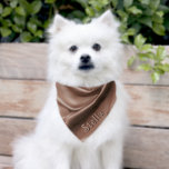 Elegant Brown Satin-look Personalized  Pet Bandana Collar<br><div class="desc">Give your pet a touch of elegance with this silk-inspired brown bandana. Designed to mimic the smooth,  lustrous look of silk while offering the durability and comfort of a pet-friendly fabric. Perfect for adding a sophisticated and stylish flair to your furry friend’s wardrobe!</div>