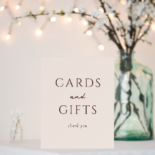 Elegant Brown Script Thank You Foam Board