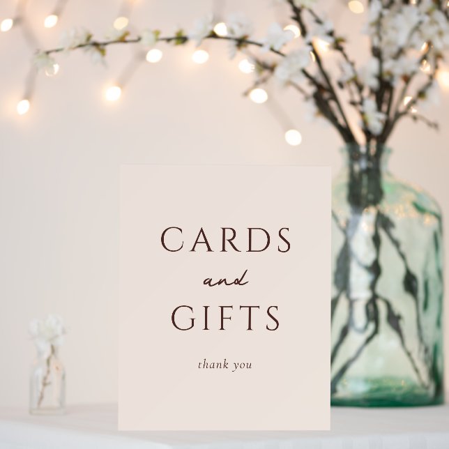 Elegant Brown Script Thank You Foam Board (In Situ (Wedding))