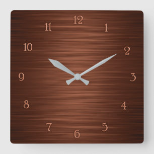 Elegant brown shaded wall clock