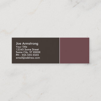 Elegant Brown Skinny Mini Business Card
