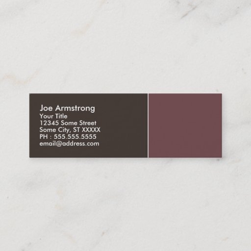 Customizable Elegant Color Skinny Businesscard Business Card