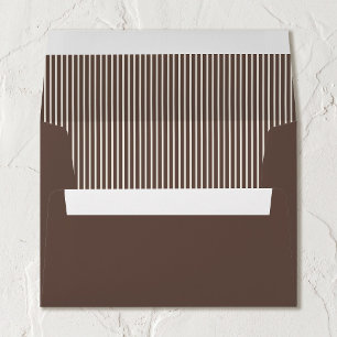Elegant Brown Stripes Envelope