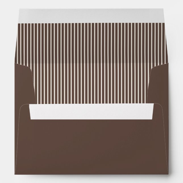 Elegant Brown Stripes Envelope (Back (Bottom))