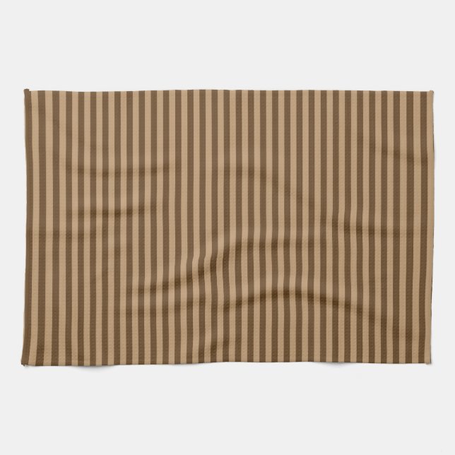 Elegant Brown Stripes Kitchen Towel (Horizontal)