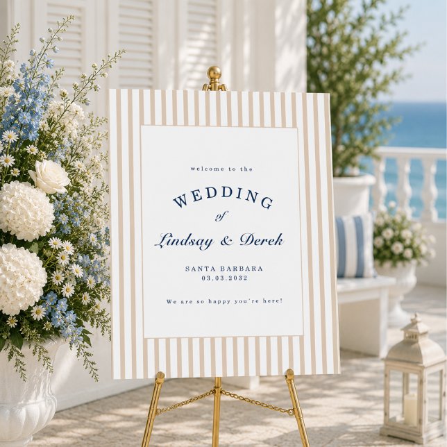 Elegant Brown Stripes Wedding Foam Board (Elegant Brown Stripes Wedding Foam Board)