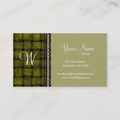 Elegant Brown Weave Business Cards