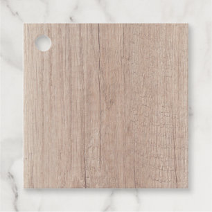 Elegant Brown Wood Board Look Blank Template Favor Tags