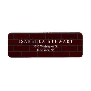 Elegant Brownish Red Wall Professional Modern Label