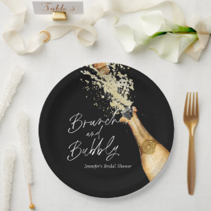 Elegant Brunch and Bubbly Bridal Shower  Paper Plates