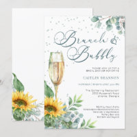Elegant Brunch and Bubbly Sunflower Bridal Shower
